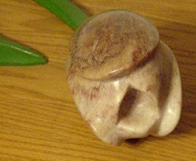 Alabaster Bud Detail from Tulip Table.  Bud is 6"w x 5"d x 5"t.