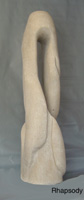 "Rhapsody" Sculpture by Carl Wright. 14"w x 9"d x 40"t. Limestone.  Represented by: WSG Gallery, Martinsburg, WV. $6,500.